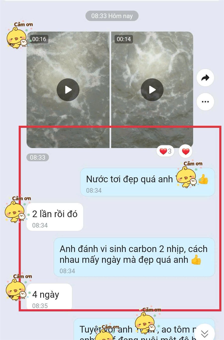 Feedback khách Long An - Thiện Mũ Cối