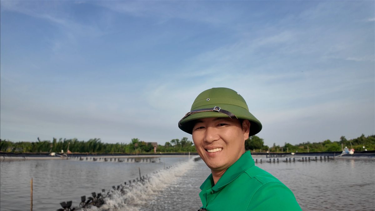 Men Vi Sinh Gan Thiện Mũ Cối giúp tôm tăng sức đề kháng trong vụ đông miền Bắc
